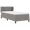 vidaXL Lit &agrave; ressorts avec matelas Taupe 80 x 200 cm tissu