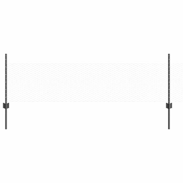 vidaXL Cl&ocirc;ture et Poteau Gris 0,5 x 25 m Acier