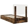 vidaXL Lit de Rangement Ch&ecirc;ne fum&eacute; 90 x 200 cm Bois d'ing&eacute;nierie