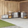 vidaXL Rangement de cuisine avec &eacute;tag&egrave;re Argent 60 x 50 x 92 cm Acier