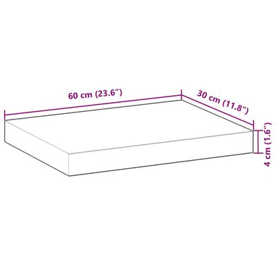 vidaXL Étagères flottantes 3 pcs 60x30x4 cm acacia massif à l'huile