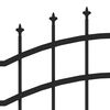 vidaXL Cl&ocirc;ture de jardin avec dessus en forme de lance, noire, 240 x 175 cm, acier thermolaqu&eacute;