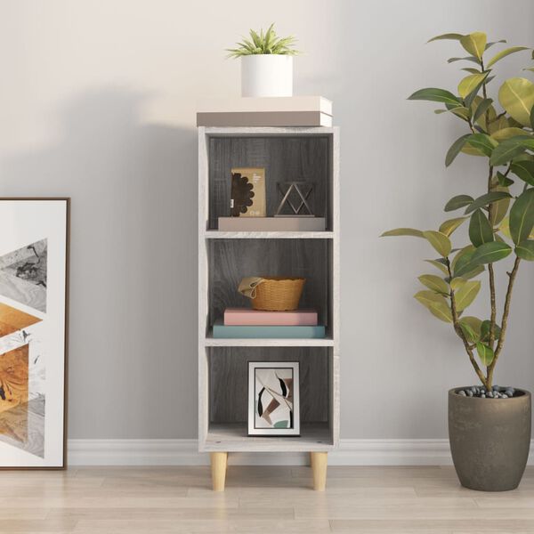 vidaXL Buffet Sonoma gris 34,5x32,5x90 cm Bois d'ingénierie