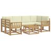 vidaXL Ensemble de canap&eacute;s d'ext&eacute;rieur 7 pc Blanc et cr&egrave;me