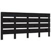 vidaXL T&ecirc;te de lit Noir 180x3x80 cm Bois massif de pin