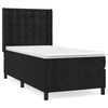 vidaXL Sommier &agrave; lattes de lit avec matelas Noir 100x200 cm Velours