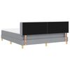 vidaXL Lit &agrave; Ressorts avec matelas Gris clair 180 x 200 cm tissu