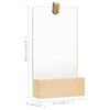 vidaXL Miroir mural Bois de pin massif 23x39,5 cm