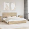 vidaXL Lit de Rangement Ch&ecirc;ne Sonoma 180 x 200 cm Bois d'ing&eacute;nierie