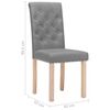 vidaXL Chaises &agrave; manger lot de 4 gris clair tissu