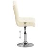 vidaXL Chaises pivotantes &agrave; manger lot de 4 cr&egrave;me tissu
