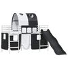 vidaXL Lit mezzanine pour enfants Blanc et Noir 100 x 190 cm M&eacute;tал