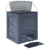 vidaXL Bac &agrave; compost de jardin Gris 60x60x73 cm 260 L