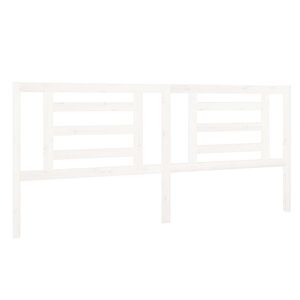 vidaXL T&ecirc;te de lit Blanc 206x4x100 cm Bois de pin massif