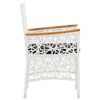 vidaXL Salon de jardin 5 pcs r&eacute;sine tress&eacute;e blanc