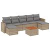 vidaXL Salon de jardin avec coussins 8pcs m&eacute;lange beige r&eacute;sine tress&eacute;e