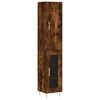 vidaXL Buffet haut Ch&ecirc;ne fum&eacute; 34,5x34x180 cm Bois d'ing&eacute;nierie