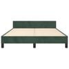 vidaXL Cadre de lit sans matelas vert fonc&eacute; 140x190 cm velours