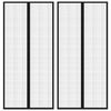 vidaXL Rideaux de porte anti-insectes 2 pcs et aimants noir 220x110 cm