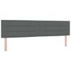 vidaXL T&ecirc;te de lit avec t&ecirc;te de lit Gris fonc&eacute; 200 cm Cuir synth&eacute;tique