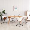 vidaXL Chaises pivotantes &agrave; manger lot de 4 Blanc Similicuir