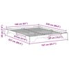vidaXL Cadre de lit Marron 160 x 220 cm Pin massif