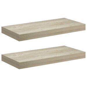 vidaXL &Eacute;tag&egrave;res murales flottantes 2 pcs ch&ecirc;ne 50x23,5x3,8 cm MDF