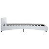vidaXL Cadre de lit avec LED sans matelas blanc 140x200 cm