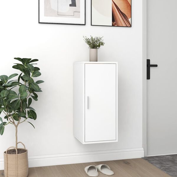 vidaXL Armoire &agrave; chaussures Blanc 32x35x70 cm Bois d&rsquo;ing&eacute;nierie