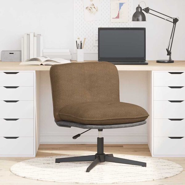 vidaXL Chaise pivotante de bureau Taupe Tissu