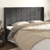 vidaXL T&ecirc;te de lit avec oreilles Gris fonc&eacute; 183x16x118/128 cm Velours