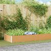 vidaXL Jardini&egrave;re sur&eacute;lev&eacute;e 485 x 100 x 36 cm Acier galvanis&eacute;