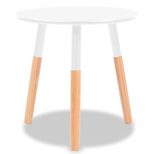 vidaXL Ensemble de tables d'appoint 2 pcs Bois de pin massif Blanc