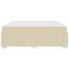 vidaXL Cadre de lit avec matelas Cr&egrave;me 180 x 200 cm tissu