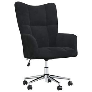vidaXL Chaise de relaxation Noir Velours