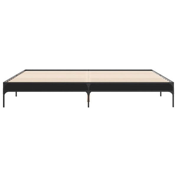vidaXL Cadre de lit sans matelas noir 200x200 cm