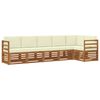 vidaXL Ensembles de canap&eacute;s avec coussin 6 pcs Naturel et Cr&egrave;me
