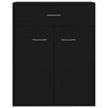 vidaXL Buffet noir 60x30x75 cm bois d'ing&eacute;nierie