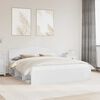 vidaXL Cadre de lit Blanc 200 x 200 cm Bois de pin massif
