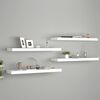 vidaXL &Eacute;tag&egrave;res murales flottantes 4 pcs blanc 80x23,5x3,8 cm MDF