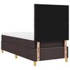 vidaXL Lit &agrave; ressorts avec matelas Marron fonc&eacute; 100 x 200 cm tissu
