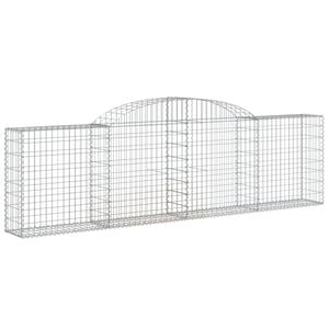 vidaXL Panier de gabions arqu&eacute; 300x30x80/100 cm Fer galvanis&eacute;
