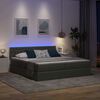 vidaXL Lit avec des lumi&egrave;res &agrave; LED Gris fonc&eacute; 180 x 200 cm tissu