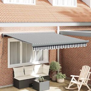 vidaXL Auvent r&eacute;tractable anthracite/blanc 3x2,5 m tissu et aluminium