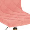 vidaXL Chaises pivotantes &agrave; manger lot de 4 rose velours