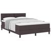 vidaXL Lit &agrave; ressorts avec matelas Marron fonc&eacute; 140 x 200 cm tissu