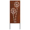 vidaXL &Eacute;cran de confidentialit&eacute; de jardin Fretwork Rouill&eacute; 50 x 140 cm