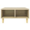 vidaXL Table basse ch&ecirc;ne sonoma 60x60x30 cm bois d'ing&eacute;nierie