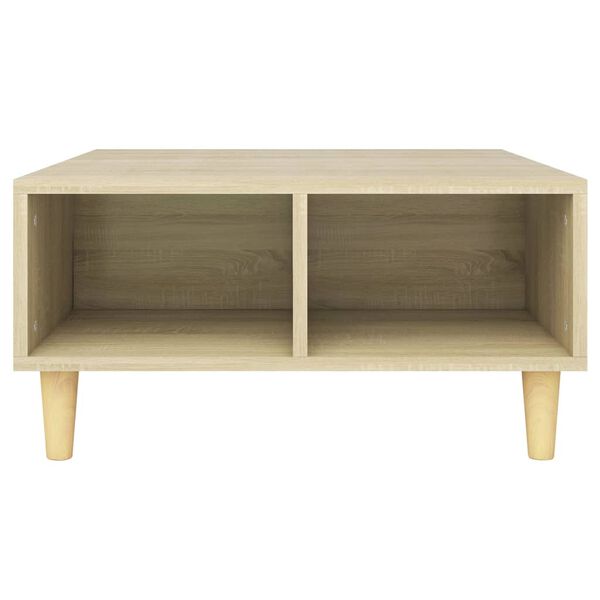 vidaXL Table basse ch&ecirc;ne sonoma 60x60x30 cm bois d'ing&eacute;nierie