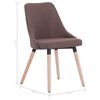 vidaXL Chaises &agrave; manger lot de 6 marron tissu